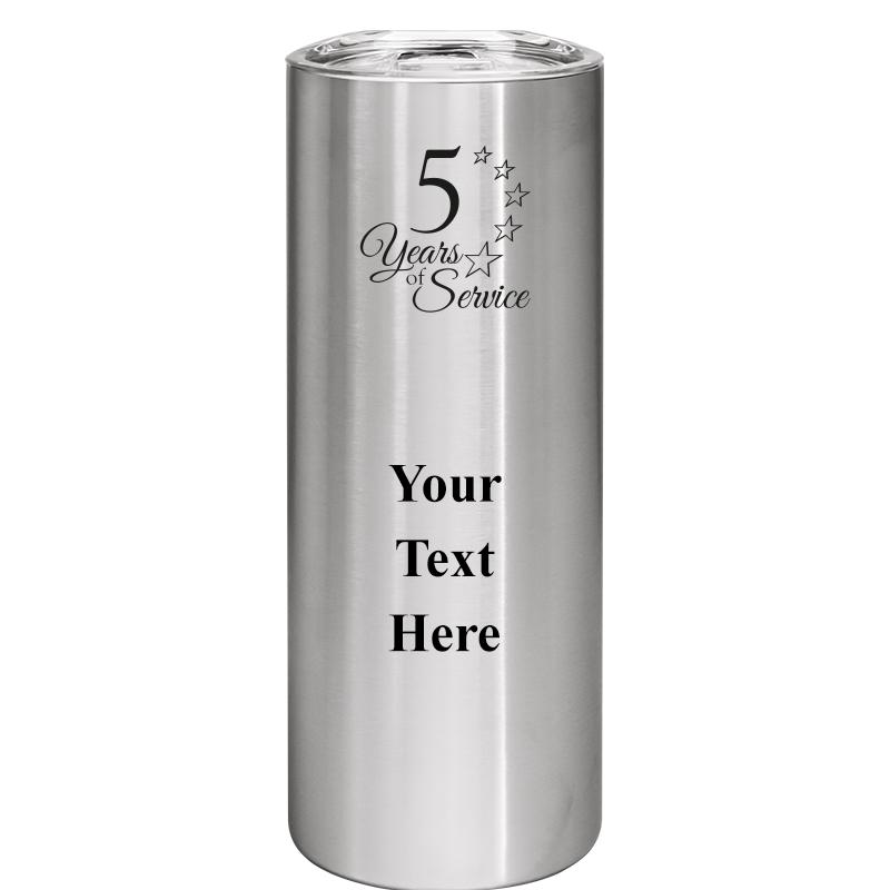 SLIM TUMBLER 20OZ SILVER