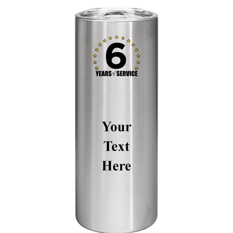 SLIM TUMBLER 20OZ SILVER