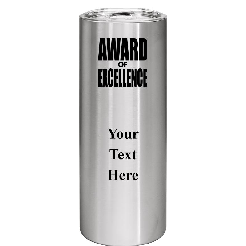 SLIM TUMBLER 20OZ SILVER