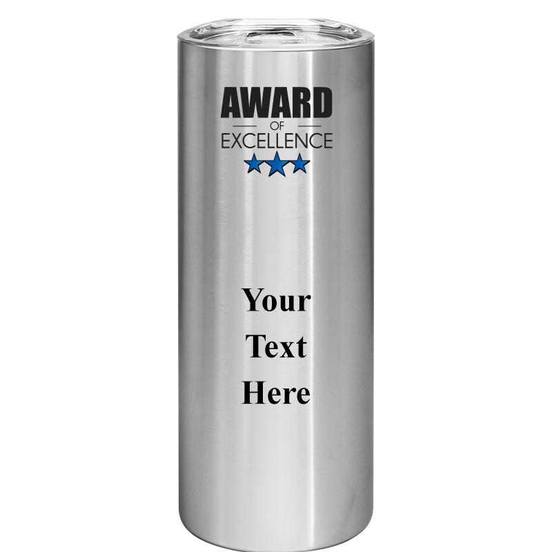 SLIM TUMBLER 20OZ SILVER