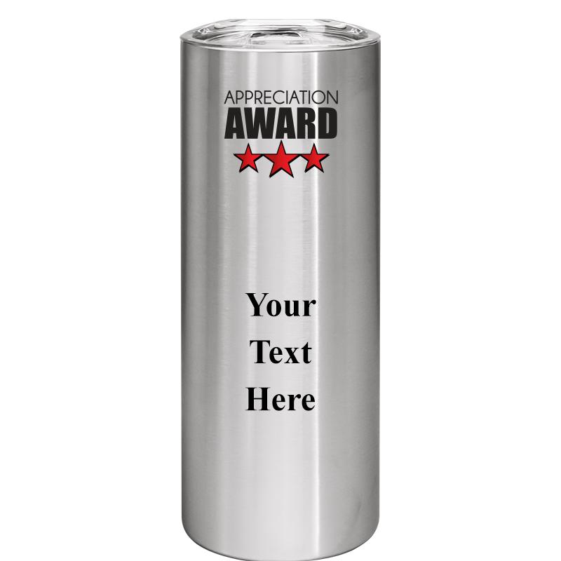 SLIM TUMBLER 20OZ SILVER