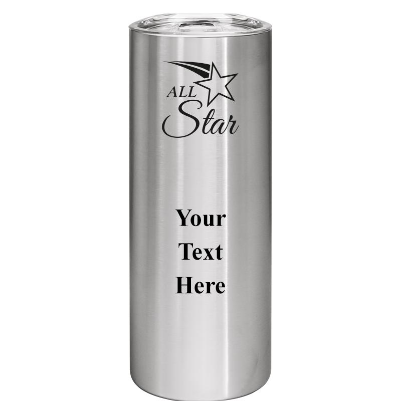 SLIM TUMBLER 20OZ SILVER