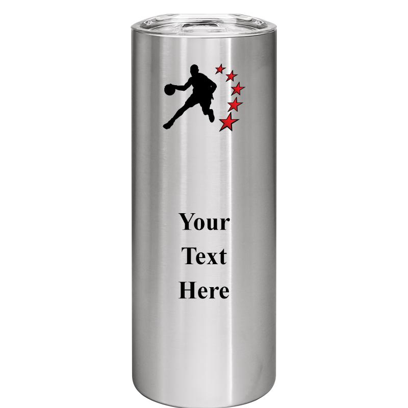 SLIM TUMBLER 20OZ SILVER