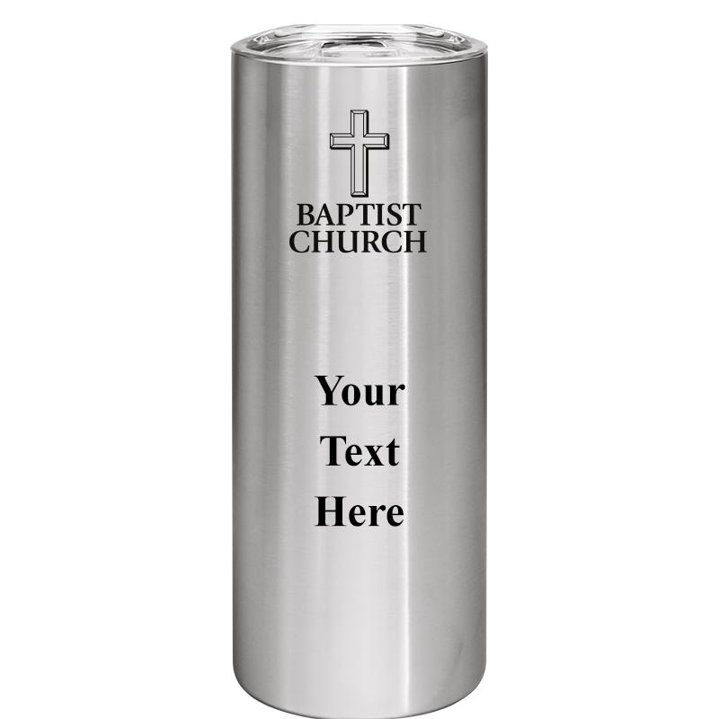 SLIM TUMBLER 20OZ SILVER