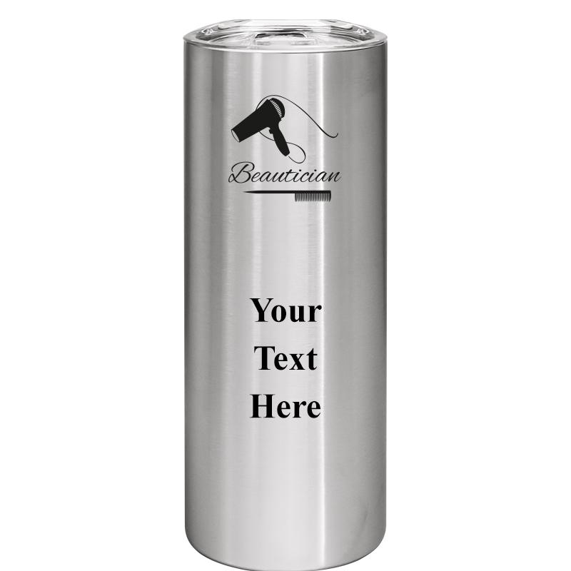 SLIM TUMBLER 20OZ SILVER