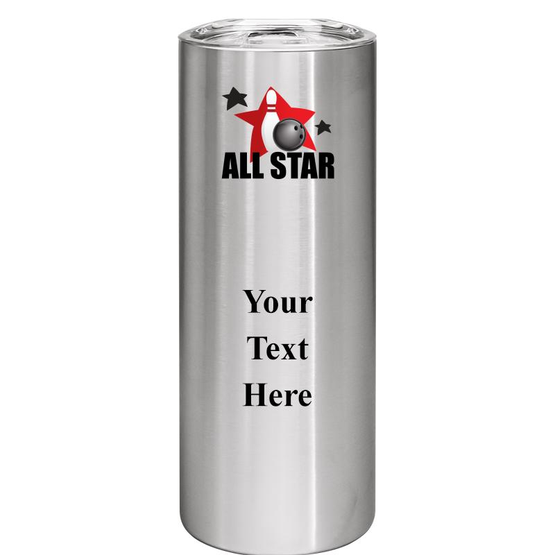 SLIM TUMBLER 20OZ SILVER