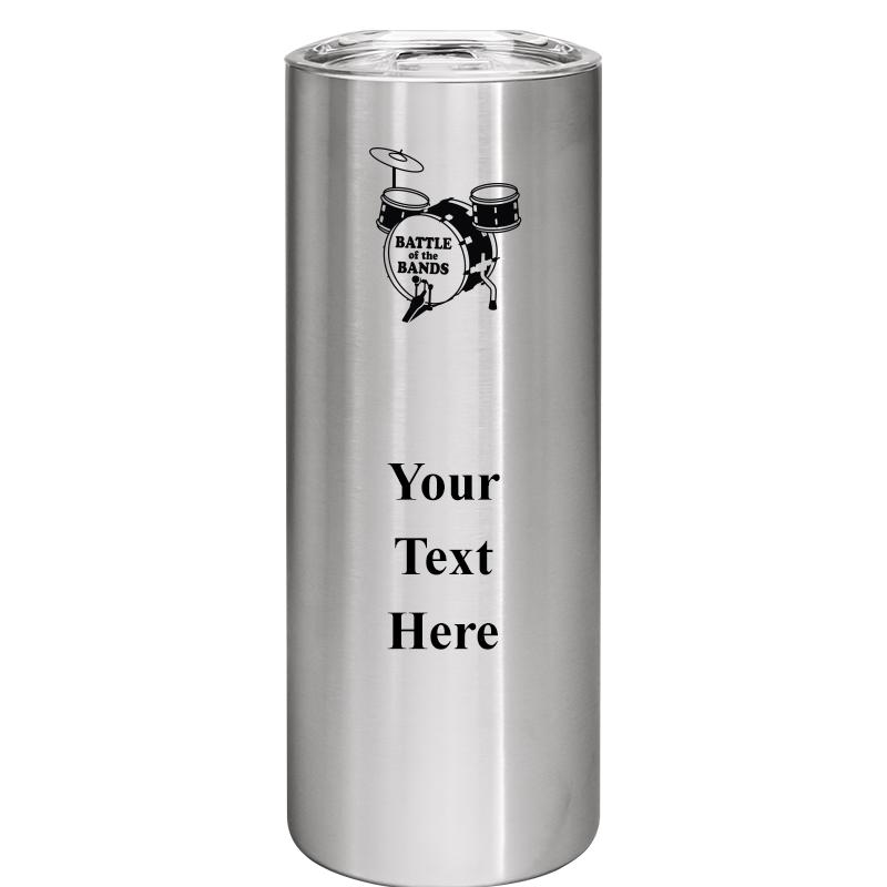 SLIM TUMBLER 20OZ SILVER