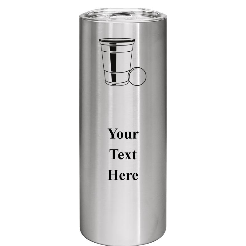 SLIM TUMBLER 20OZ SILVER