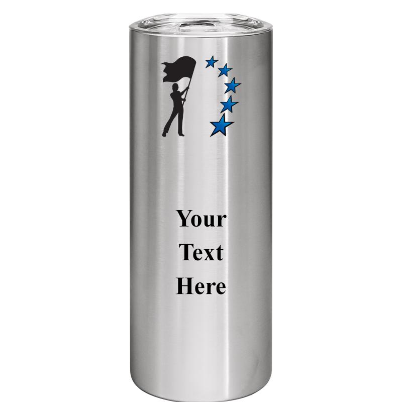 SLIM TUMBLER 20OZ SILVER