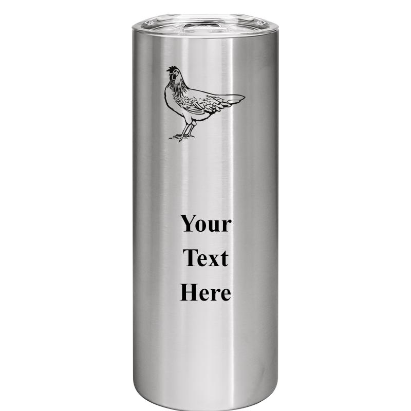 SLIM TUMBLER 20OZ SILVER