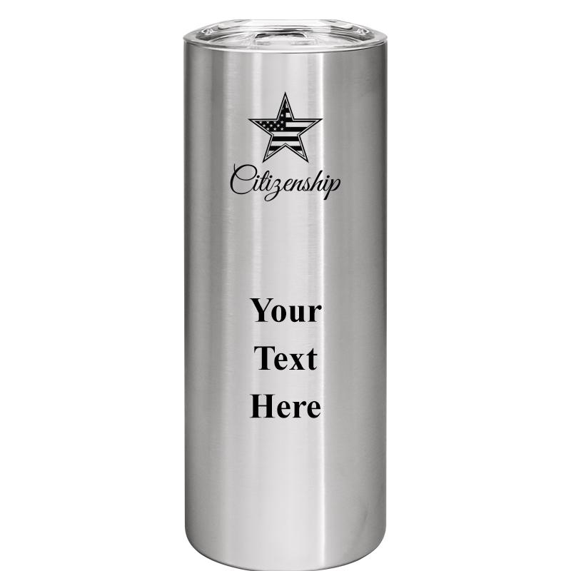 SLIM TUMBLER 20OZ SILVER