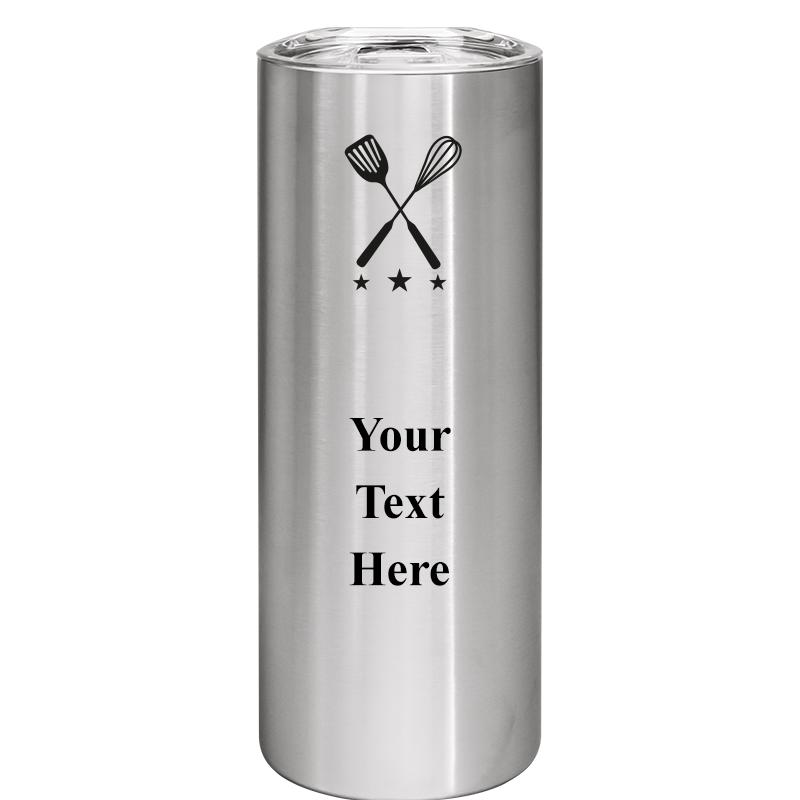 SLIM TUMBLER 20OZ SILVER