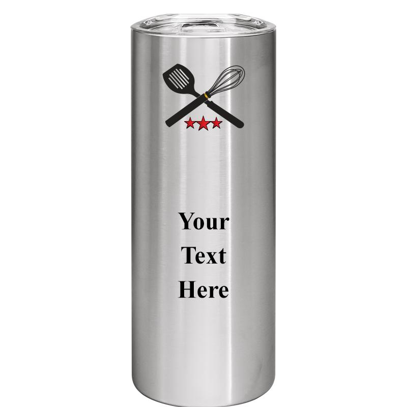 SLIM TUMBLER 20OZ SILVER