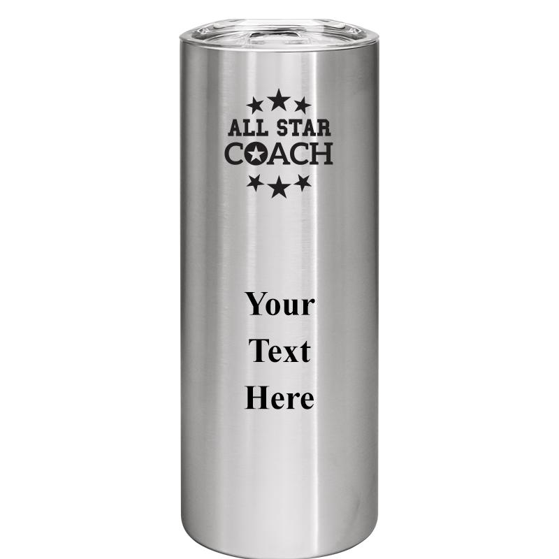 SLIM TUMBLER 20OZ SILVER