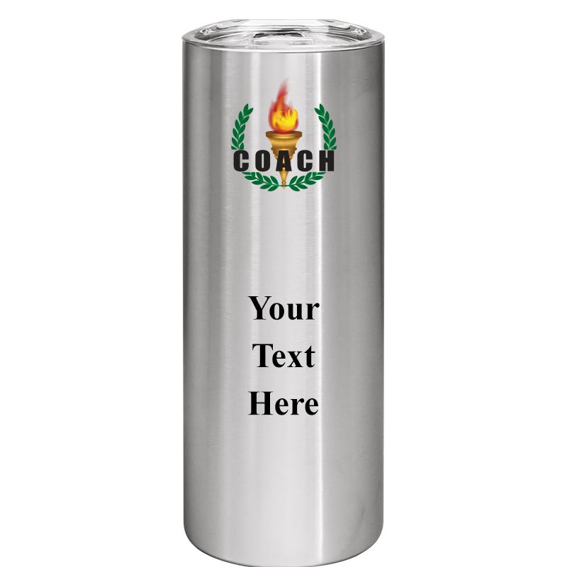 SLIM TUMBLER 20OZ SILVER