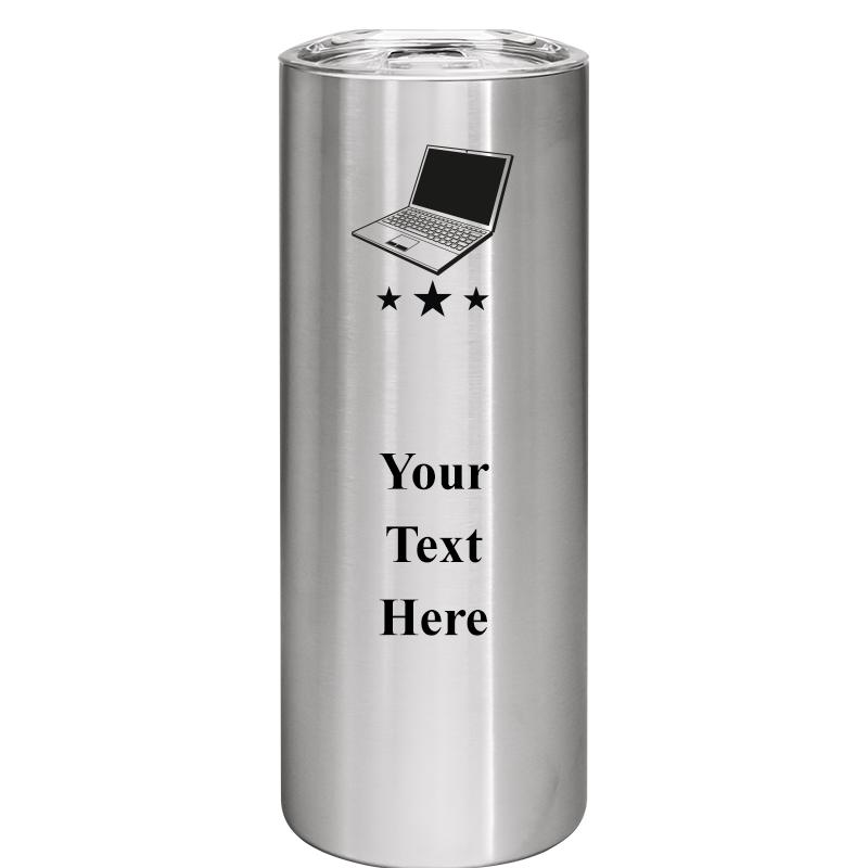 SLIM TUMBLER 20OZ SILVER