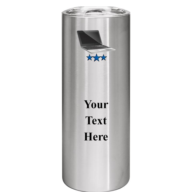 SLIM TUMBLER 20OZ SILVER