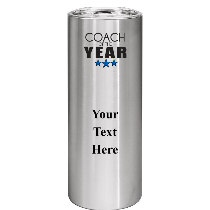 SLIM TUMBLER 20OZ SILVER