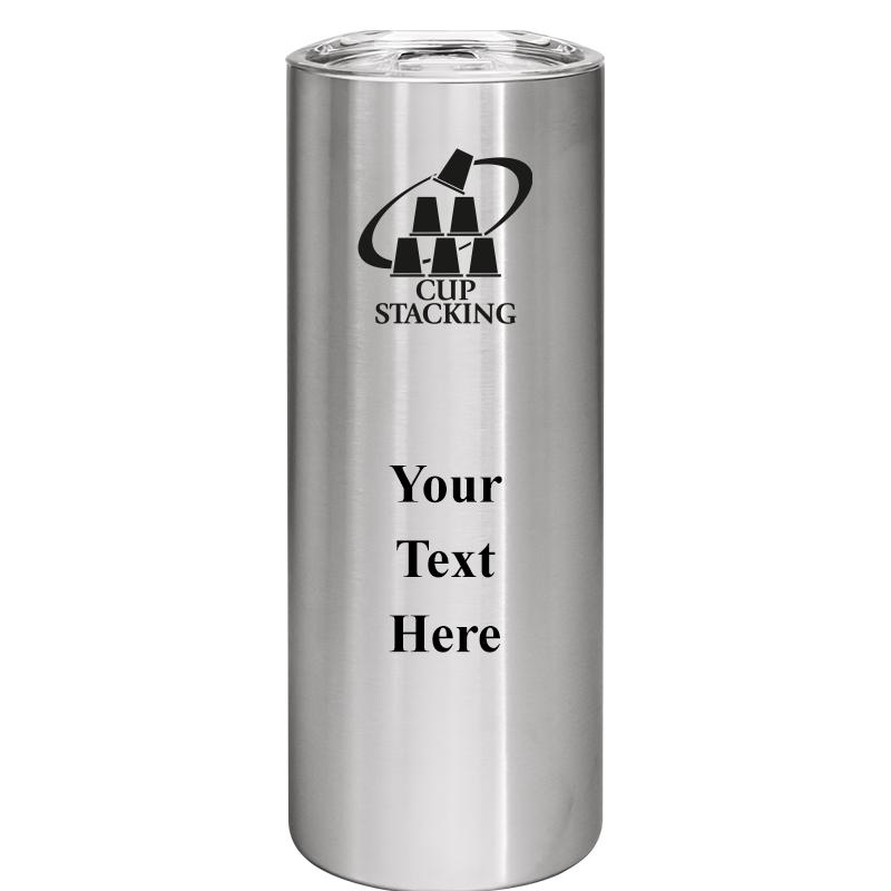 SLIM TUMBLER 20OZ SILVER