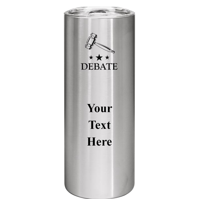 SLIM TUMBLER 20OZ SILVER