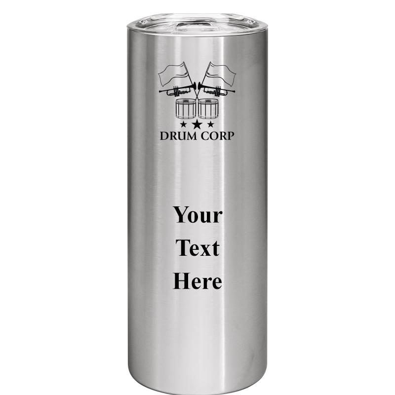 SLIM TUMBLER 20OZ SILVER