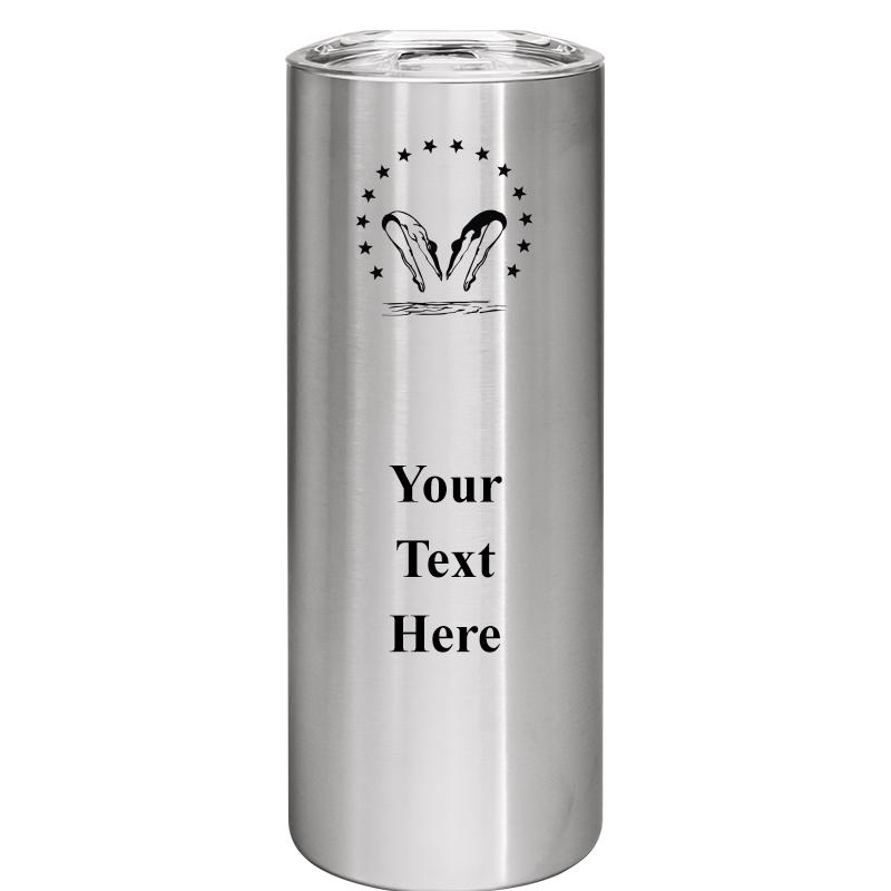 SLIM TUMBLER 20OZ SILVER