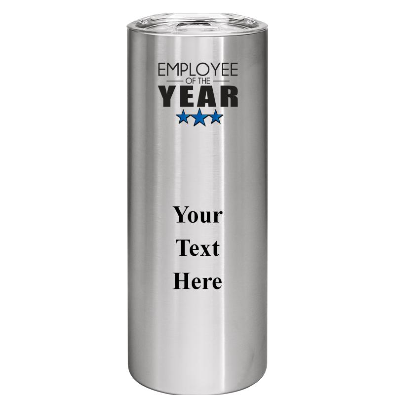 SLIM TUMBLER 20OZ SILVER