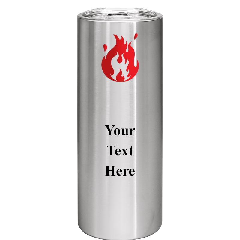 SLIM TUMBLER 20OZ SILVER