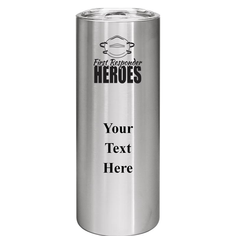 SLIM TUMBLER 20OZ SILVER