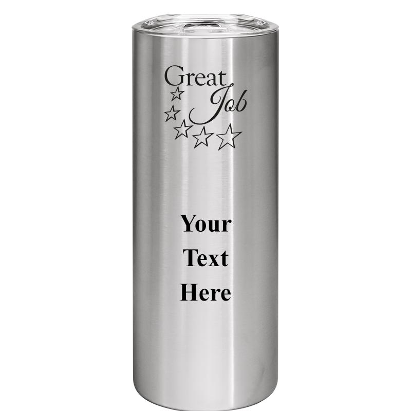 SLIM TUMBLER 20OZ SILVER