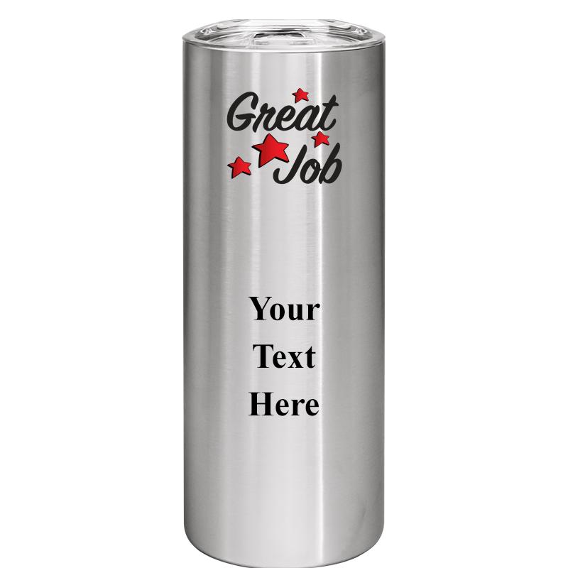 SLIM TUMBLER 20OZ SILVER