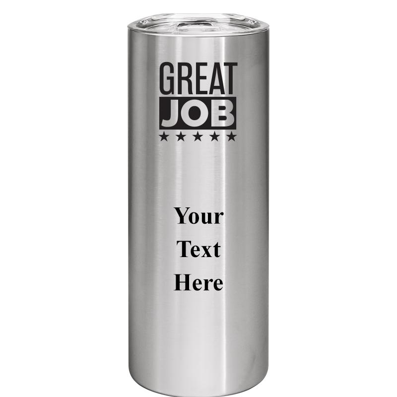 SLIM TUMBLER 20OZ SILVER