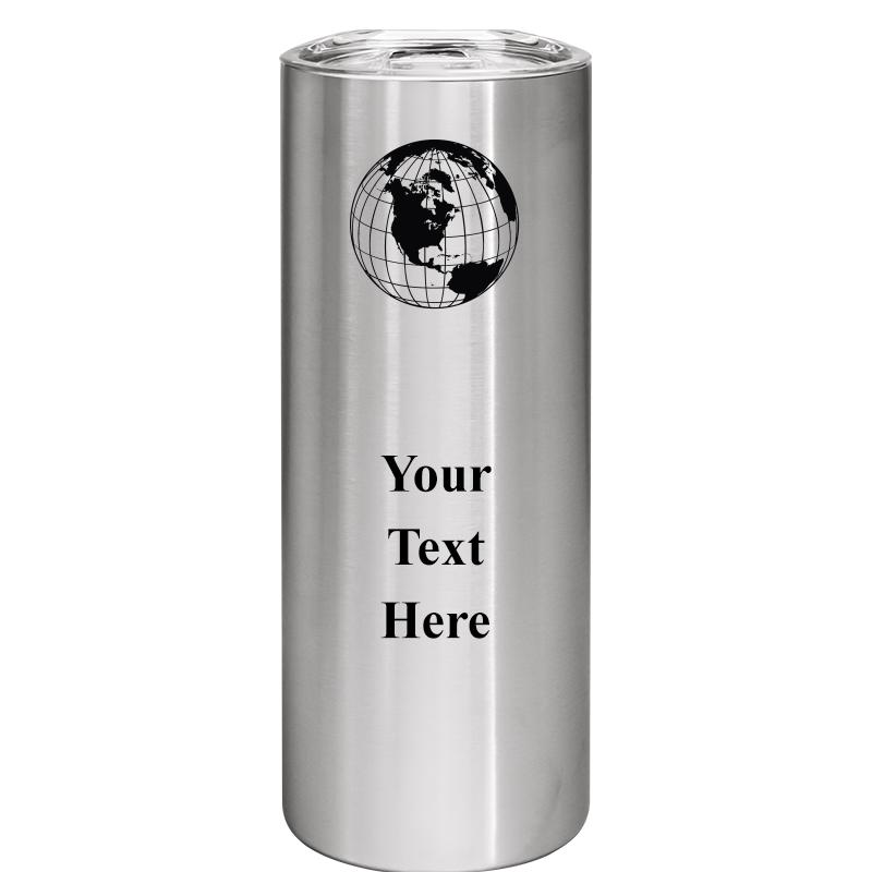 SLIM TUMBLER 20OZ SILVER