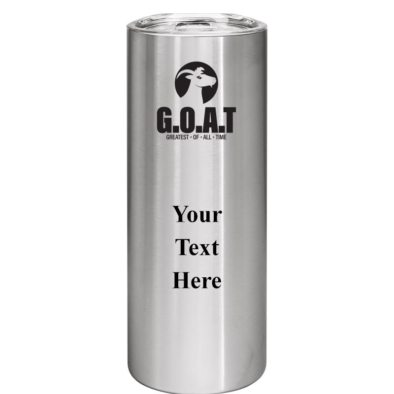 SLIM TUMBLER 20OZ SILVER
