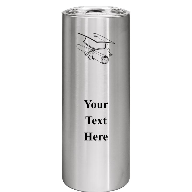 SLIM TUMBLER 20OZ SILVER