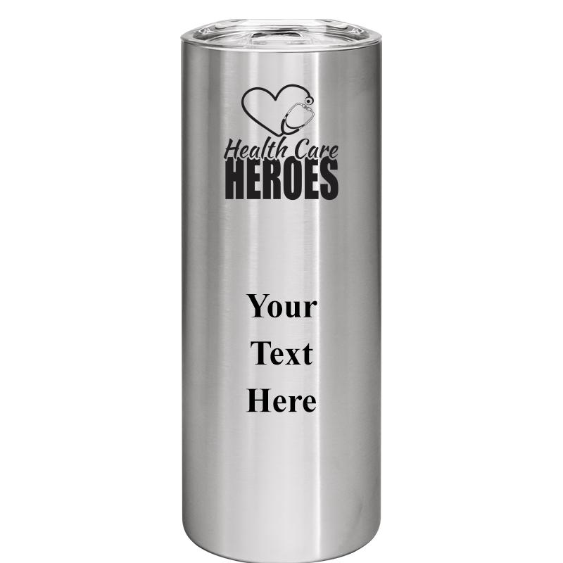 SLIM TUMBLER 20OZ SILVER