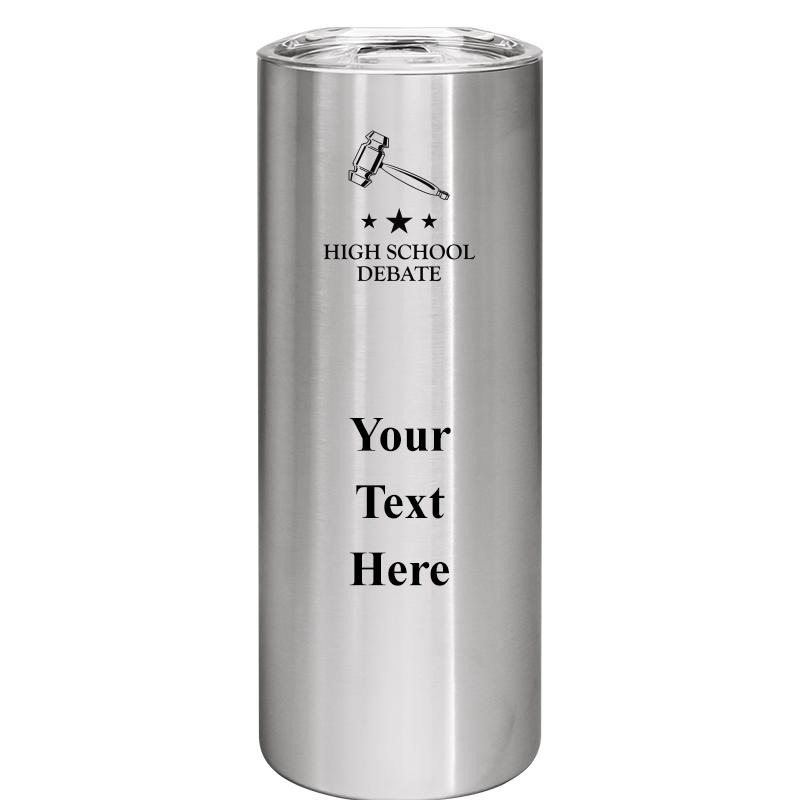 SLIM TUMBLER 20OZ SILVER