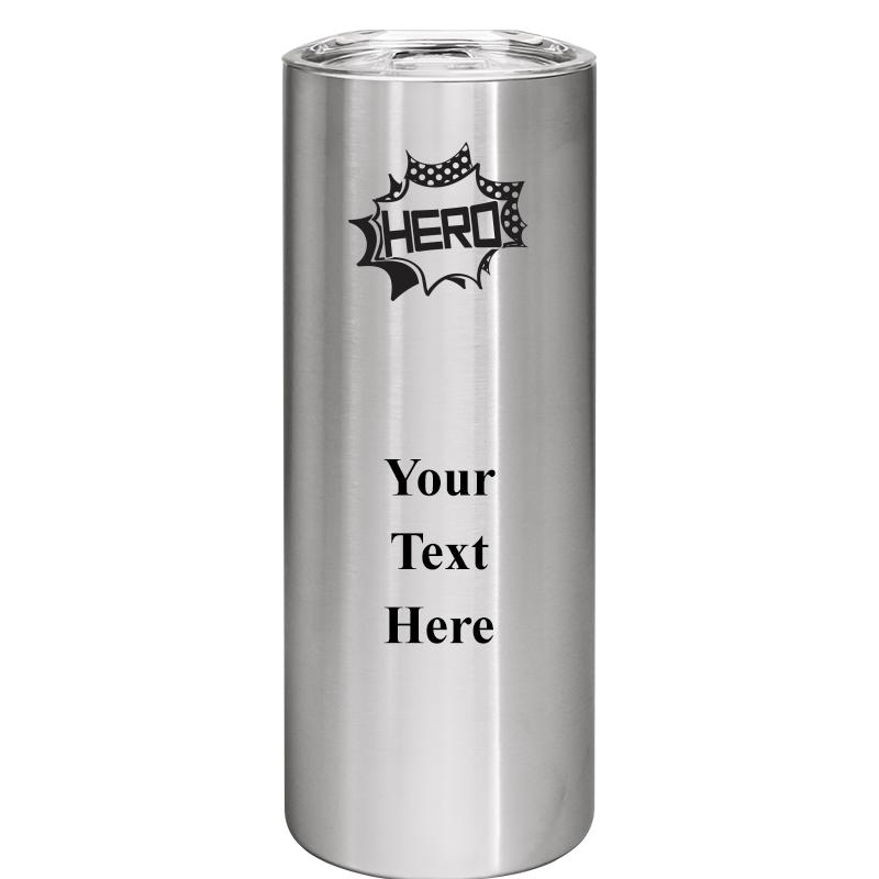 SLIM TUMBLER 20OZ SILVER