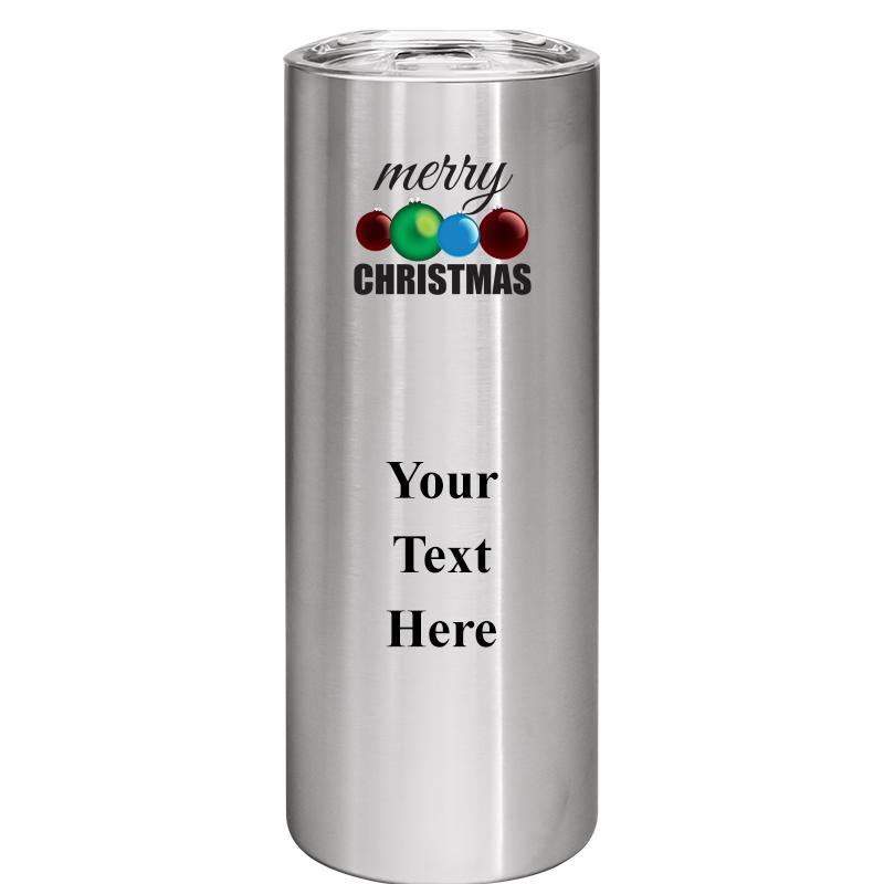 SLIM TUMBLER 20OZ SILVER