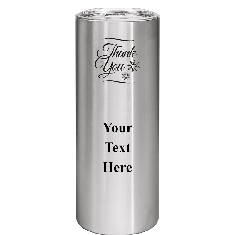 SLIM TUMBLER 20OZ SILVER