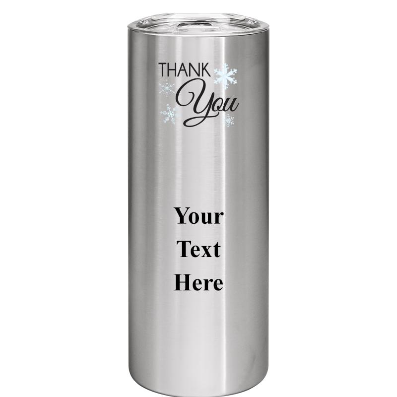 SLIM TUMBLER 20OZ SILVER