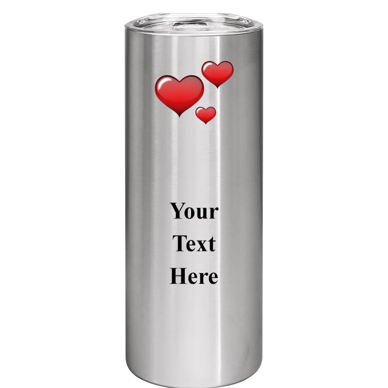 SLIM TUMBLER 20OZ SILVER