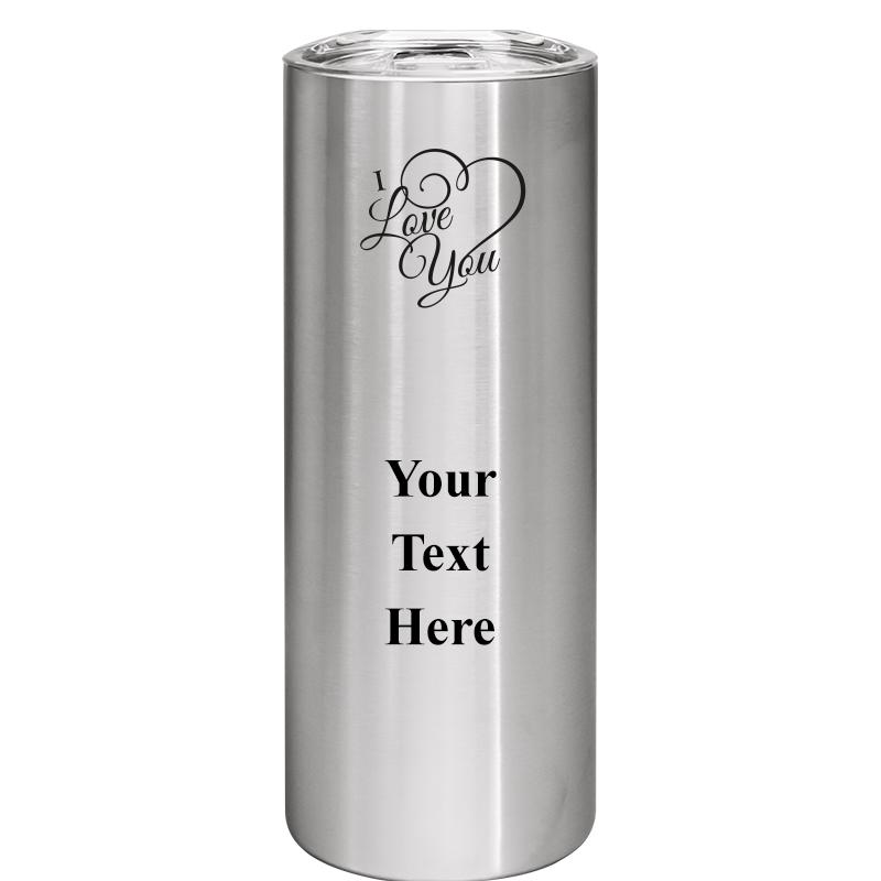 SLIM TUMBLER 20OZ SILVER
