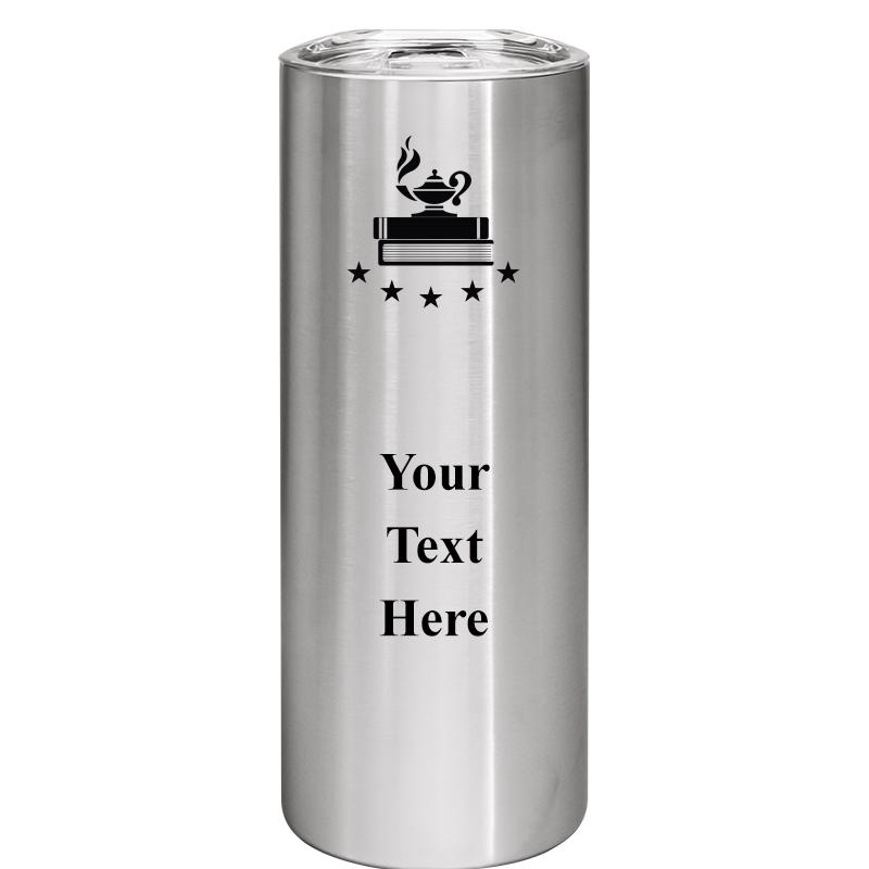 SLIM TUMBLER 20OZ SILVER