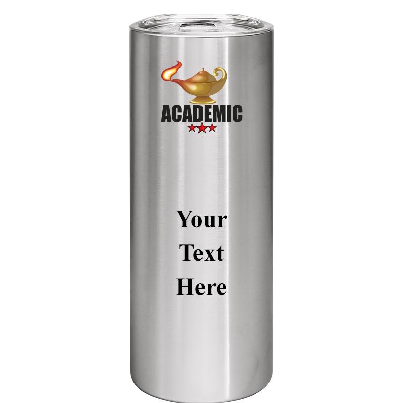 SLIM TUMBLER 20OZ SILVER