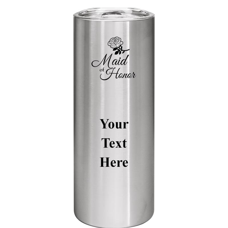 SLIM TUMBLER 20OZ SILVER