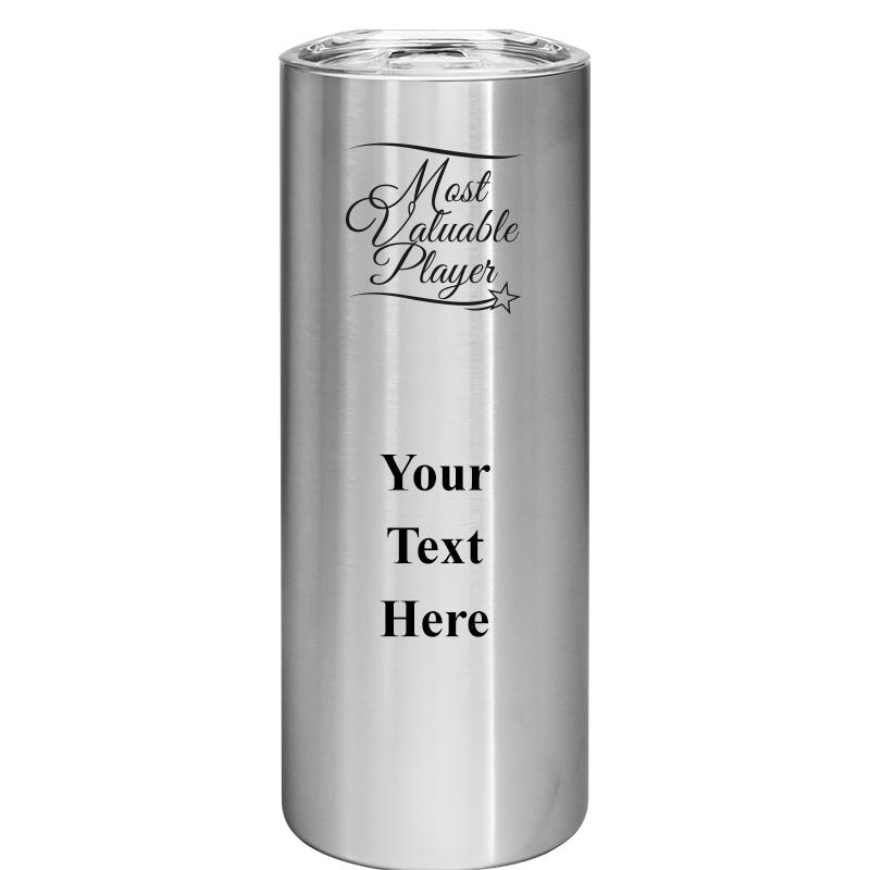 SLIM TUMBLER 20OZ SILVER