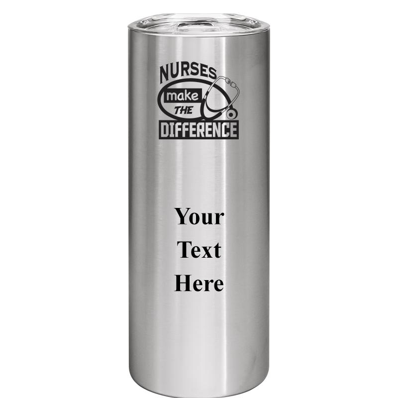 SLIM TUMBLER 20OZ SILVER