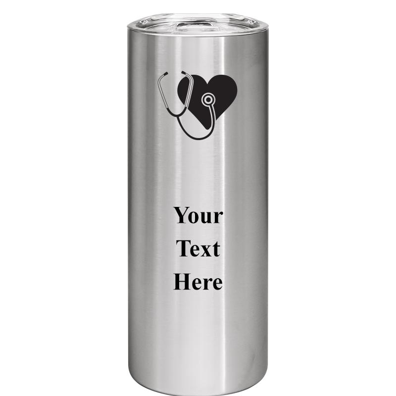 SLIM TUMBLER 20OZ SILVER