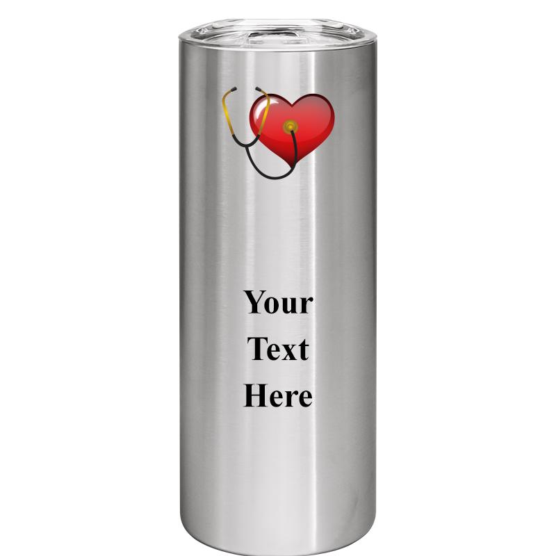 SLIM TUMBLER 20OZ SILVER